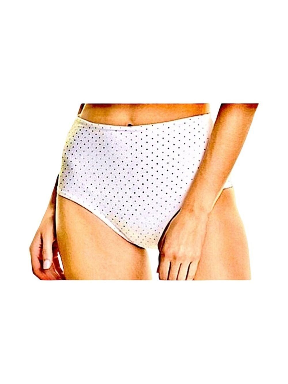 L*Space White Portia Gold Studded Bikini Swim Bottom NWT Size S